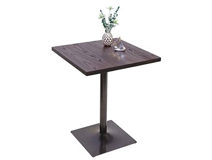 Mendler Bistrotisch HWC-H10 76x60x60cm Holz Industrial - Dunkelbraun Bartisch, Thekentisch, Gastronomie, Ulme, MVG-Zertifiziert