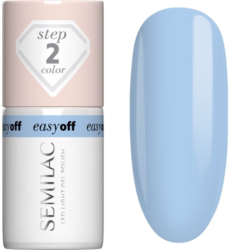 Semilac Easy Off Step 2 gel nail polish for UV/LED hardening shade Azul Blue 7 ml