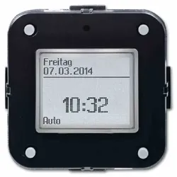 Busch-Jaeger TIMER Jalousie-Schaltuhr, Unterputz, schwarz, glänzend, integrierte Zeitschaltuhr, mit Astro-Programm, mit Memory-Funktion, Zufallsgenerator