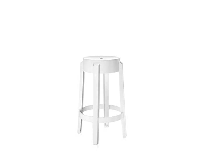 Kartell Charles Ghost, Hocker Medium, H. 65 cm, Weiß, 2er-Satz