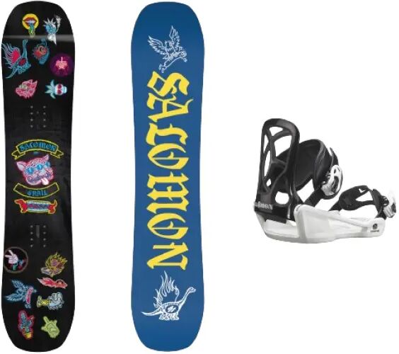 Snowboard Salomon Grail board + Goodtime XS Bindung Set (120cm - Schwarz)
