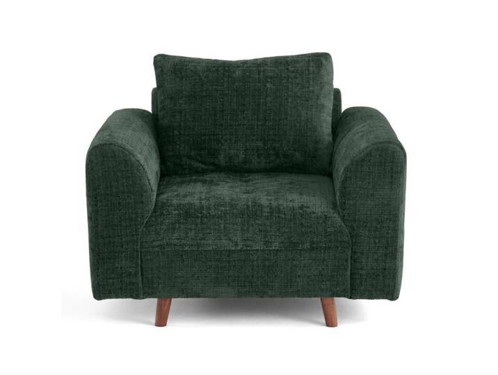 Rune - fauteuil en velours texturé - Vert