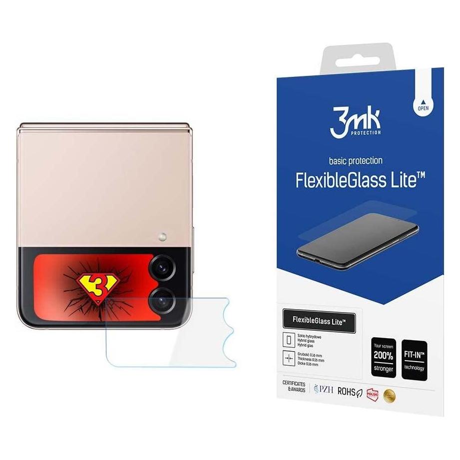 3MK FlexibleGlass Lite Sam F721 Z Flip4 Szkło Hybrydowe Lite - Front (1 Stk., Samsung Galaxy Z Flip4) (3mk FlexibleGlass Lite(1261)-0)