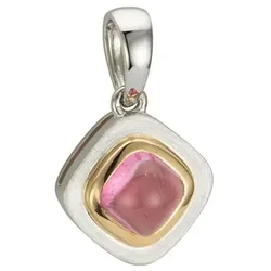 PLATINITY Anhänger 1 Rubellit ca.0,67ct Cabochon Platin 950/Gold 750