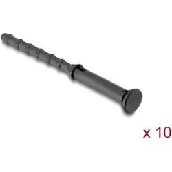 Delock Anti-Vibrations-Silikonbefestigung für Lüfter, 10 Stück, PC Lüfter Zubehör, Schwarz