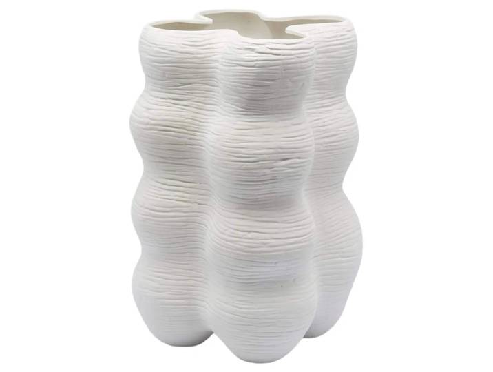 Vase Bubbel Matt Weiss H: 39 cm Edg