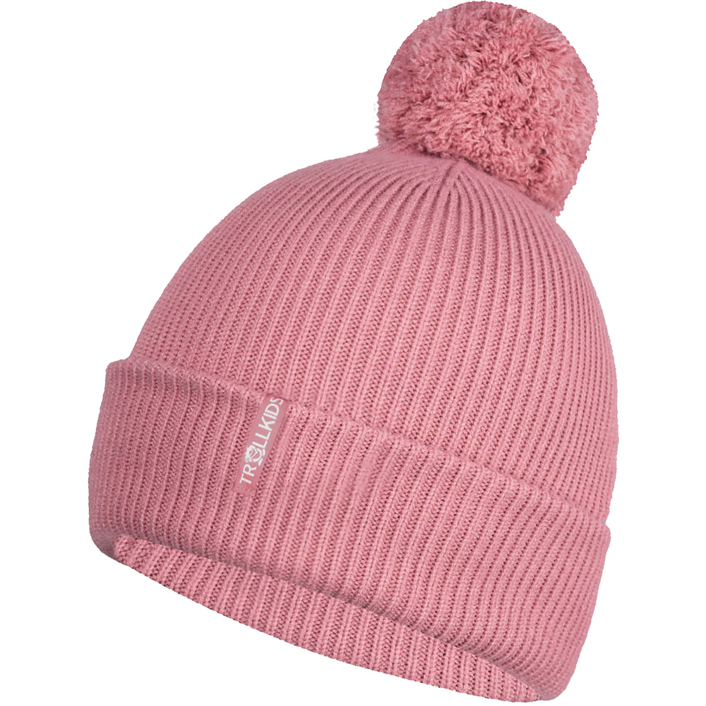 Trollkids Holmenkollen Bobble Kinder Mützen & Beanies rosa Größe 48 Lifestyle Schnell trocknend