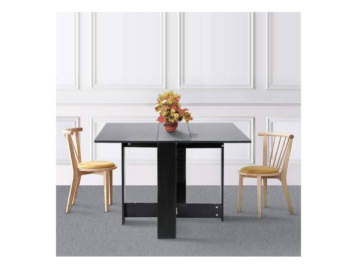 LuxusKollektion Klapptisch Klapptisch Esstisch mit Schublade und Ablagen Schwarz (1-St)