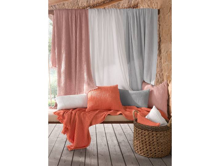 Plaid, rosa (hellgrau), B:130cm L:200cm, 100% Baumwolle, Wohndecken, Plaid