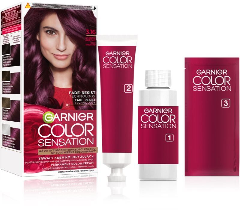 Garnier Color Sensation Hårfarve Skygge 3.16 Głęboki Ametyst 1 stk.