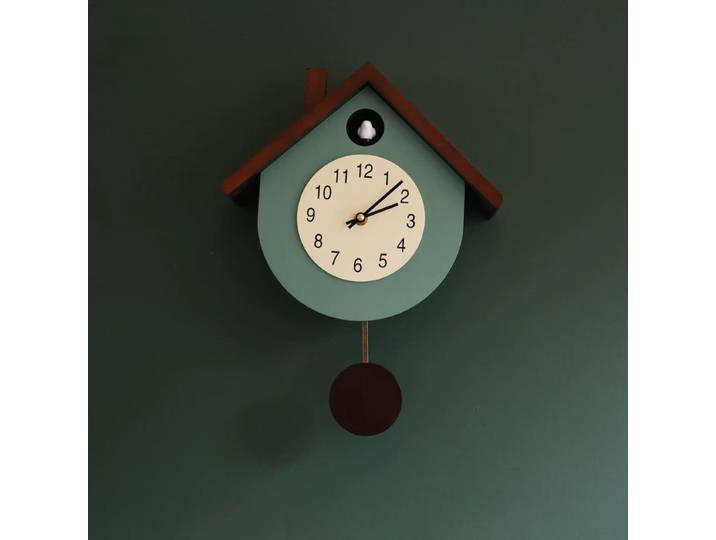 Horloge murale à pendule en bois, horloge à pendule créative pour salon, horloge à pendule suspendue, horloge d'entrée de luxe, décoration vintage pour la maison