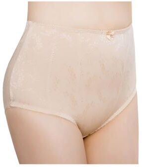 Plus Size Women's 2-Pack Floral Jacquard Shaping Panties by Exquisite Form in Nude (Size M)