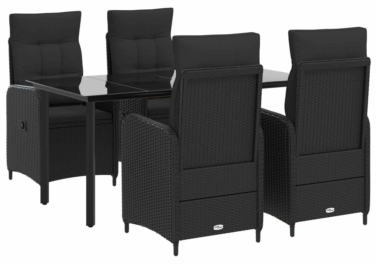 vidaXL Tuinset, 5-delig, zwart