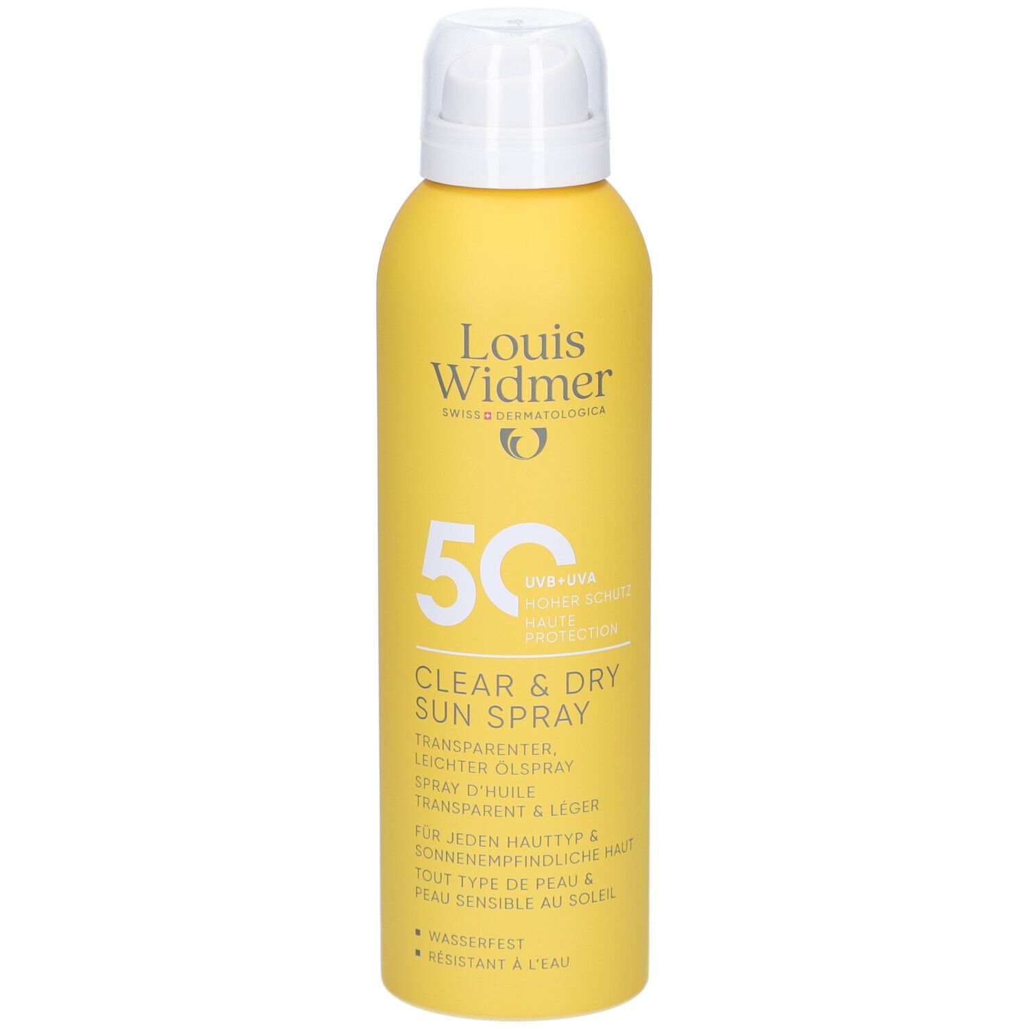 Widmer Sun Clear & Dry Spray UV 50 l.P. 200 ml