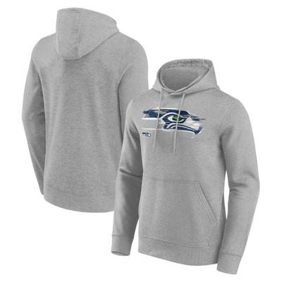 Kapuzenpullover FANATICS "Fanatics Hoodie Seattle Seahawks Worn Graphic", Damen, Gr. S, grau, 80% Baumwolle, 20% Polyester, Pullover Kapuzenpullover
