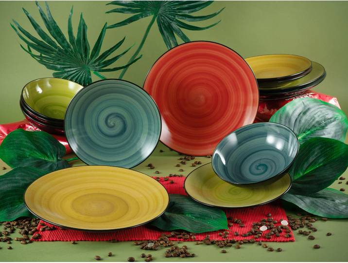 Tellerset Samoa 12-teilig Multicolor/Multicolor