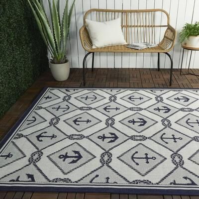 Balta Rugs Verne Nautical Trellis Indoor/Outdoor Area Rug