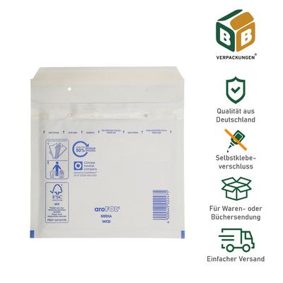 BB-Verpackungen GmbH 100 x Luftpolsterversandtasche (weiss) CD (180 x 165 mm) gepolsterte CD und DVD Versandtasche Polsterversandtaschen Briefumschlag BB-Verpackungen