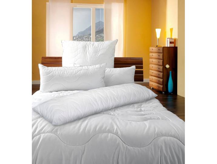 Microfaserbettdecke KBT BETTWAREN Body Soft Steppdecke , weiss (weiß), B:155cm L:220cm, Bezug: 52% Polyester, 48% Baumwolle, Bettdecken, Microfaserbettdecke