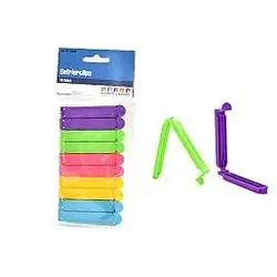 10x Gefrierclip Tütenverschluss Frischhalteklammer farbig Beutelclip 85 mm