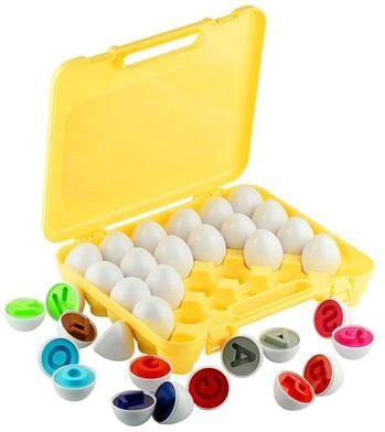 Uplift Picks Matching Eggs Montessori Color Sorting And Shape Recognition Toy 26 Pcs Number