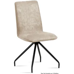 ESSZIMMERSTUHL (4er-Set) Desiri 47x92x60 Schwarz/Natur