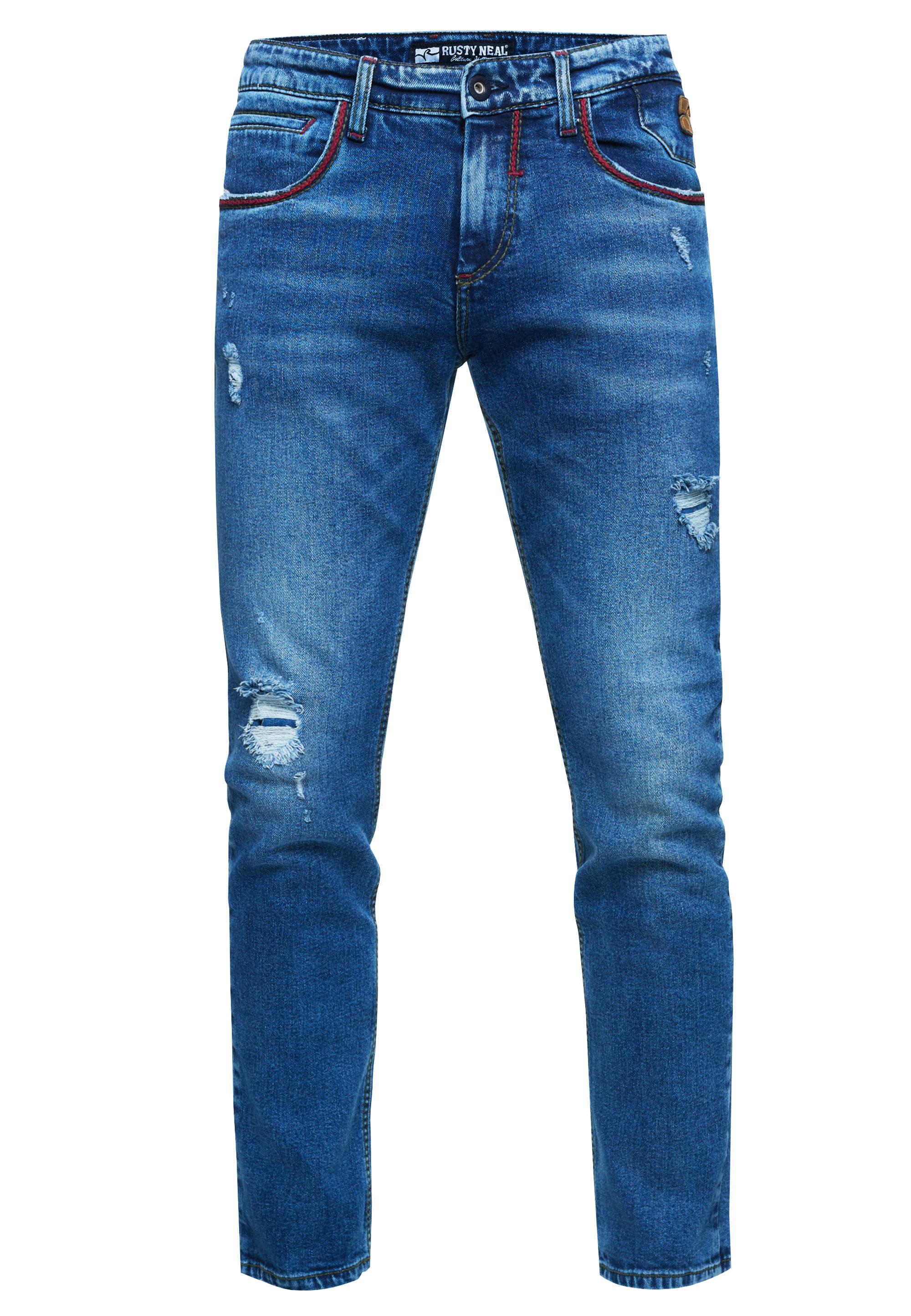 Jeans Hose "MINO" Slim Fit Stretch Destroyed-Pants