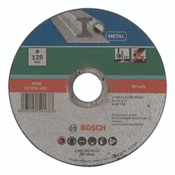 Bosch Trennscheibe gerade, Metall D= 125 mm, Dicke= 1,6 mm - 2609256316