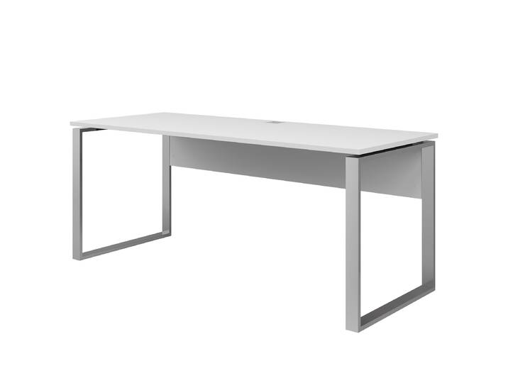 Bureau Donava 180cm Blanc/Gris/Blanc