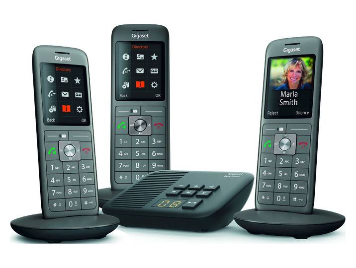 Pack trio téléphone répondeur sans fil Gigaset CL660A - Téléphone fixe sans fil DECT avec répondeur - Bruneau