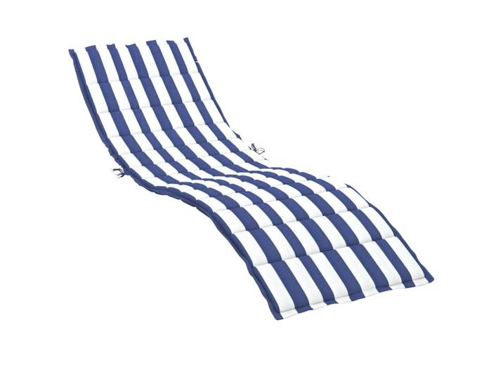 vidaXL Sonnenliegen-Auflage Blau&Weiss Gestreift Oxford-Gewebe, 70x4x200 cm, Gartenmöbel, Gartenpolster & Auflagen, Liegenauflagen