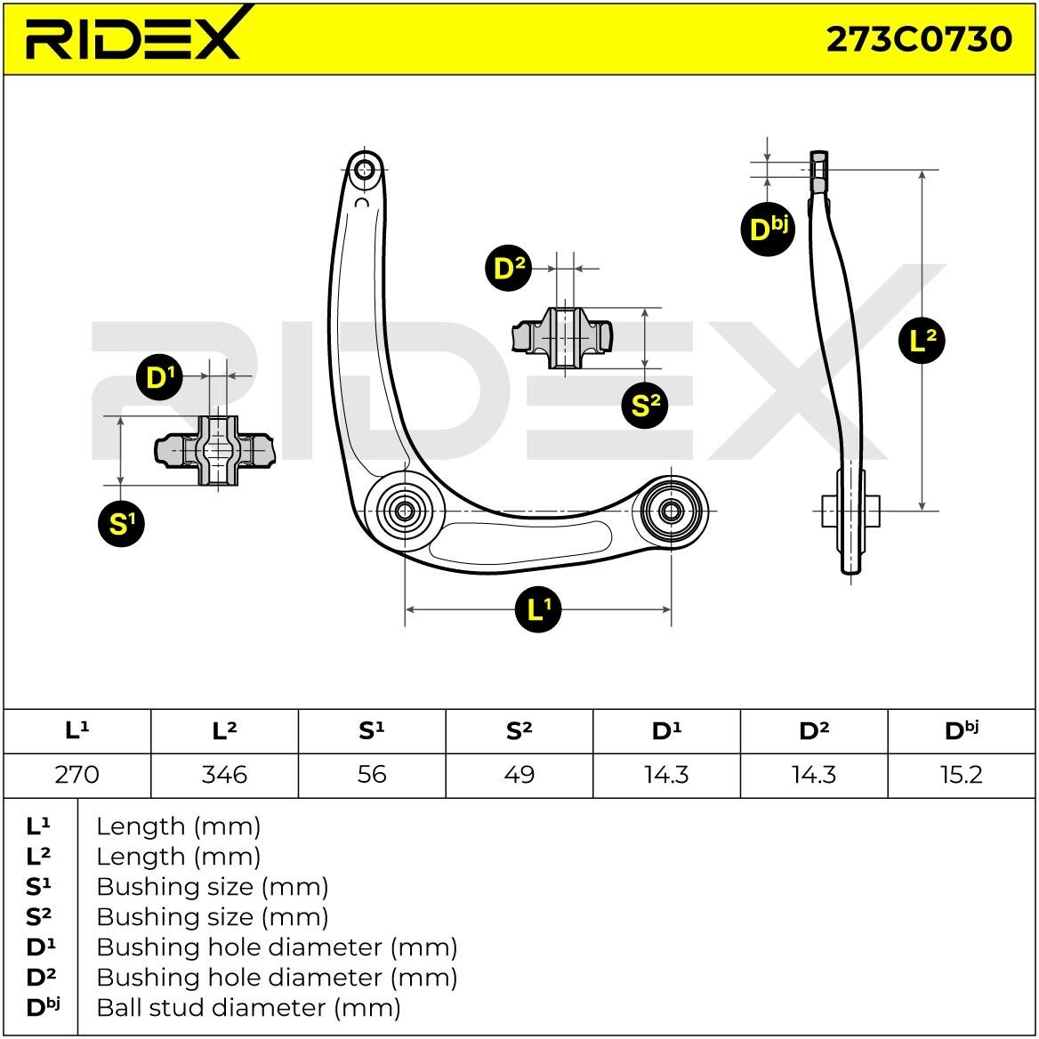 RIDEX 273C0730 Querlenker