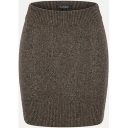 Strick-Minirock Braun L