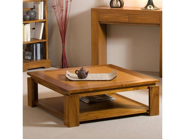 Table basse double plateau 90x90cm BISHO