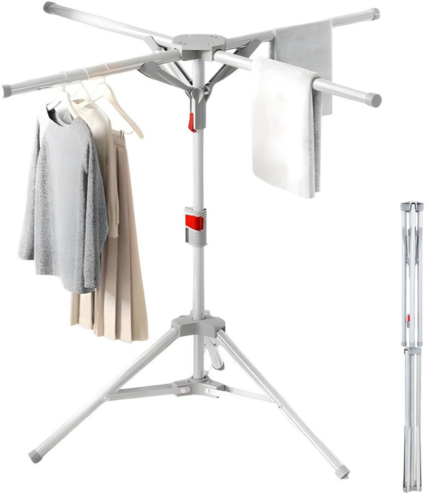 Latitude Run Carbon Steel Rotary / Umbrella Clothesline 180cm H X 127cm W X 127cm D