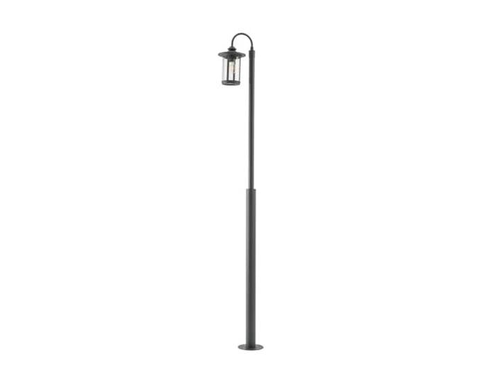 Lindby Lampadaire extérieur Zayn à intensité variable (Antique\, Classic) en Noir Aluminium (1 lampe\,à E27) Candélabre luminaire d’extérieur