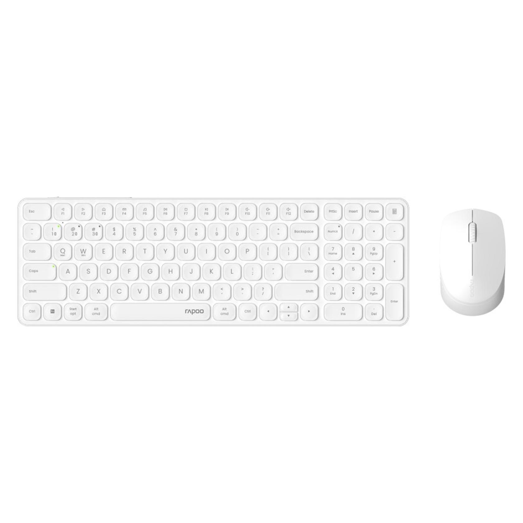 Rapoo Kabelloses Multimodus-Deskset 9710M, QWERTZ, weiss (00228038) (DE, Kabellos) (00228038)