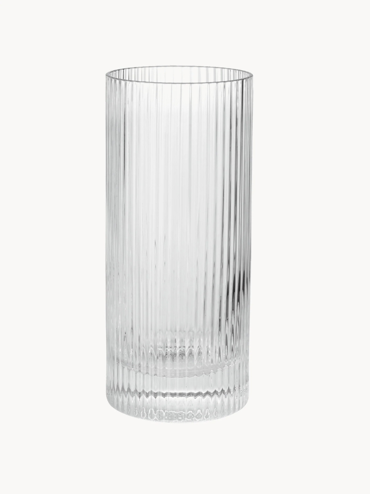 ferm LIVING Ripple mondgeblazen highballglazen met reliëfpatroon, 2-delig