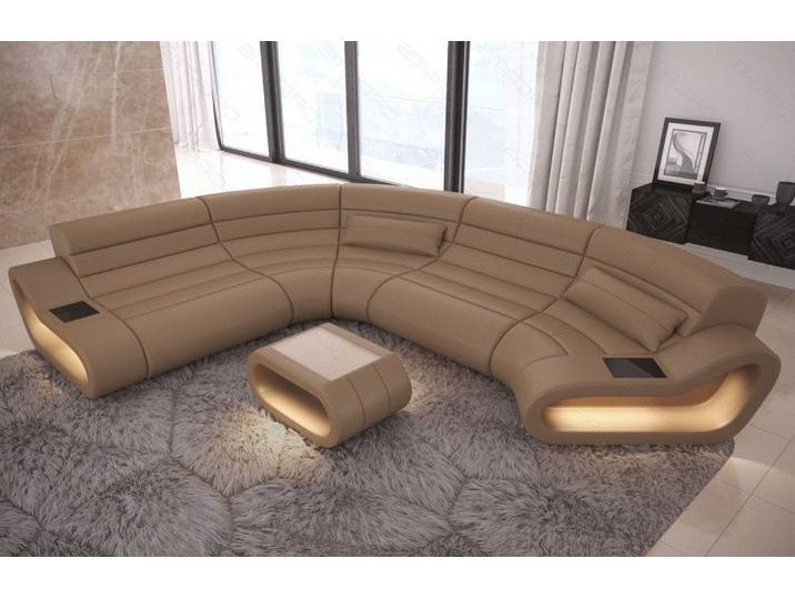 Leder Couch Concept C-Form Eleganz