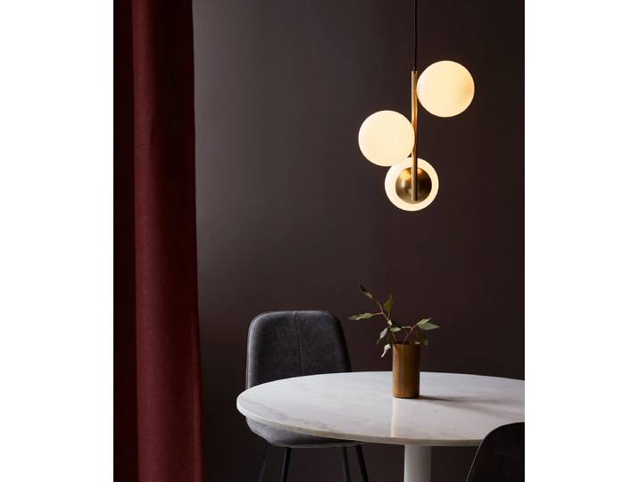 Nordlux Lilly-hanglamp-E14-opaal glas/messing