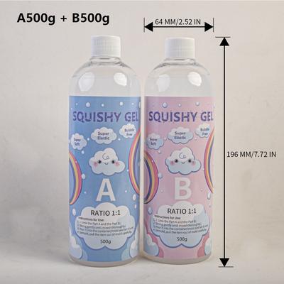 Rare Purchases Squishy Gel Soft Liquid Resin Glue,1000g Molding Decompression Toy DIY, Childrens Birthday Gift Cat Pat 1000g