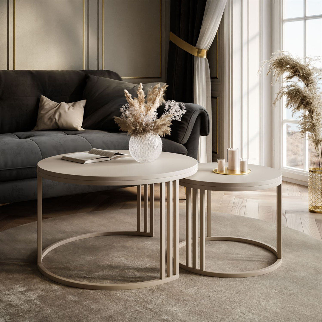 Norden Home Frame Coffee Table Cashmere/Wood 49cm H X 70cm W X 70cm D