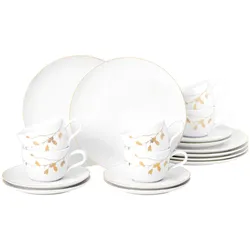 Seltmann Weiden Kaffeeservice 18-tlg. LIBERTY GOLDEN ROSE - B/H/T ca. 24.00x18.10x43.00