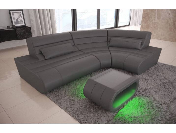 Mini Sofa Concept Kompakt L-Form aus Leder