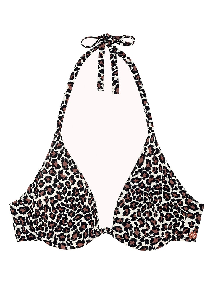 Passionata Bikini-Oberteil "Waikiki" in Braun/ Schwarz/ Weiß - 75B
