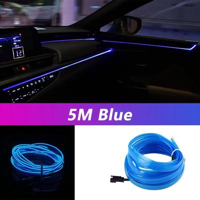 Inspired Finds 16.40ft USB Powered Car Interior LED Strip Light Flexible Neon Ambient Lighting blue cigarette Drive
