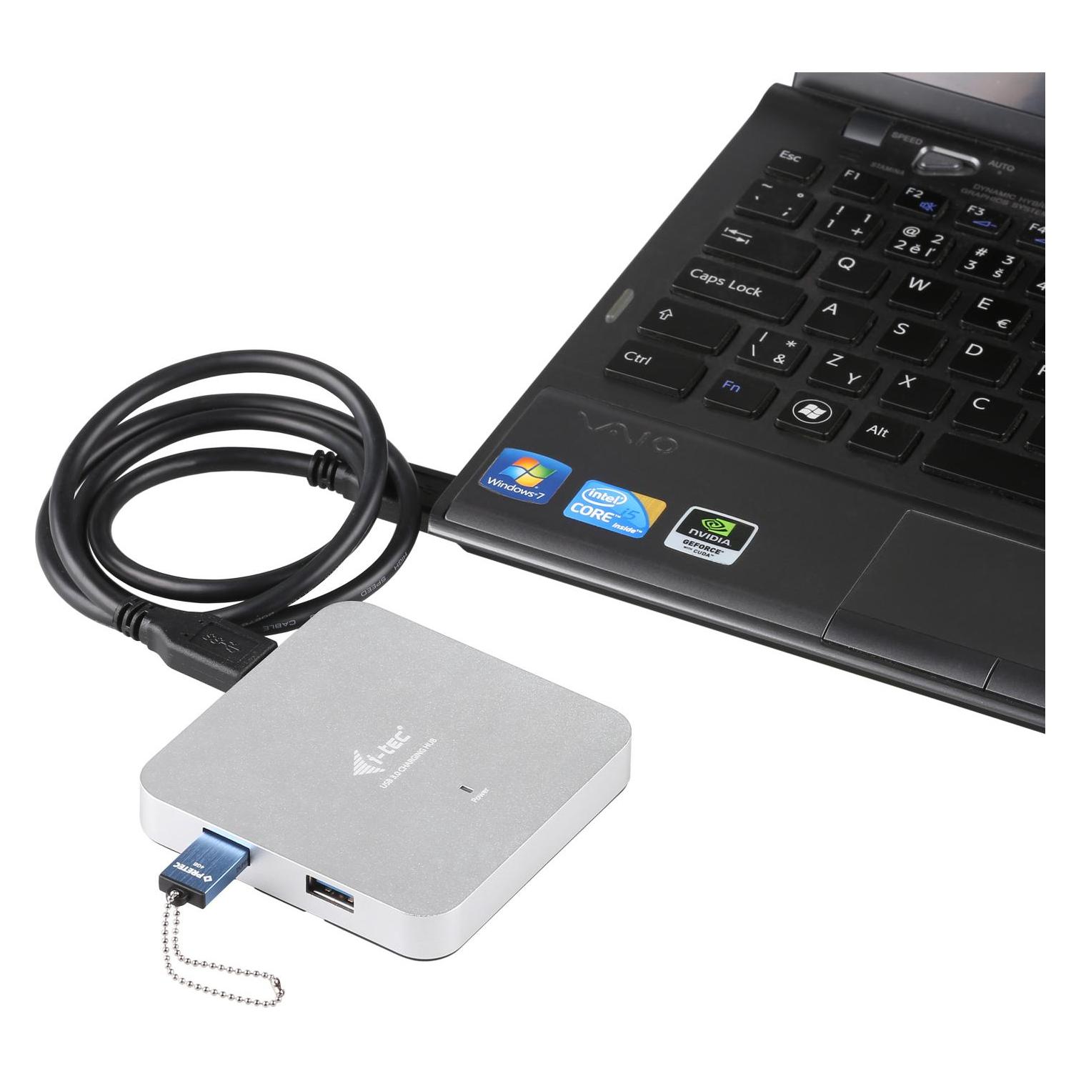 i-tec U3HUBMETAL4 (USB-A, 4 Ports) (U3HUBMETAL4)