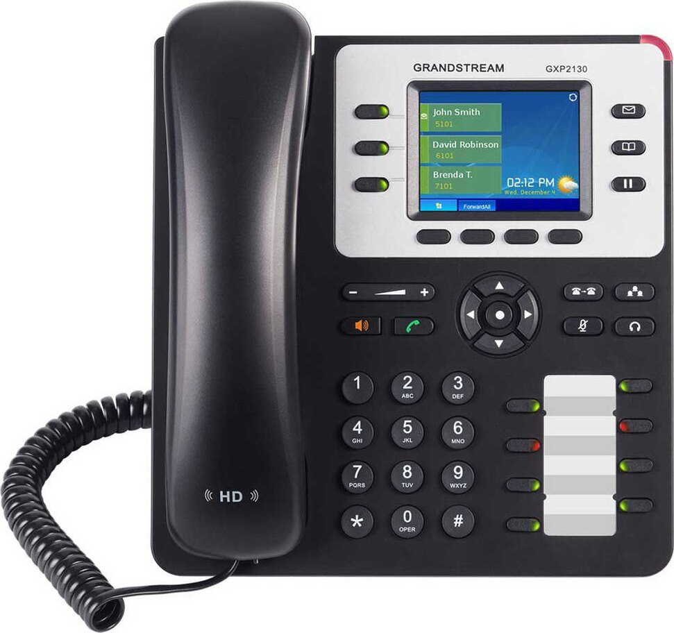 Grandstream GXP 2130 IP-telefoon met kleurenbeeldscherm, nummerweergave en videobellen via Ethernet