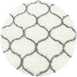 Teppich Hochflor RONDA in Creme, im Skandi-Stil, Ø 160 cm