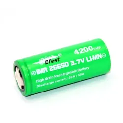 Efest IMR 26650 4200mAh/3,7V/50A/Flat Top/Ungeschützt/ Li-Ionen Akku
